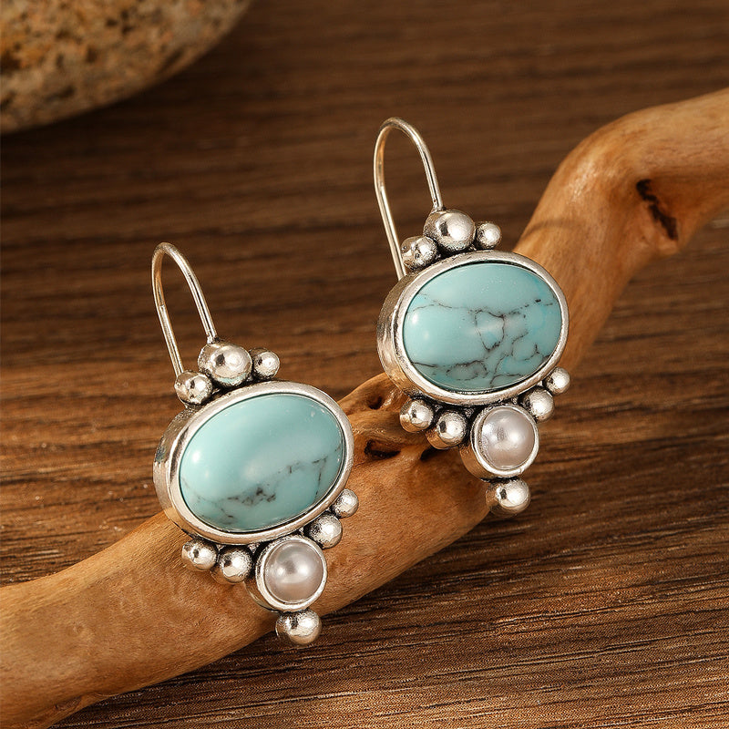 Bohemian Turquoise Dangle Earrings