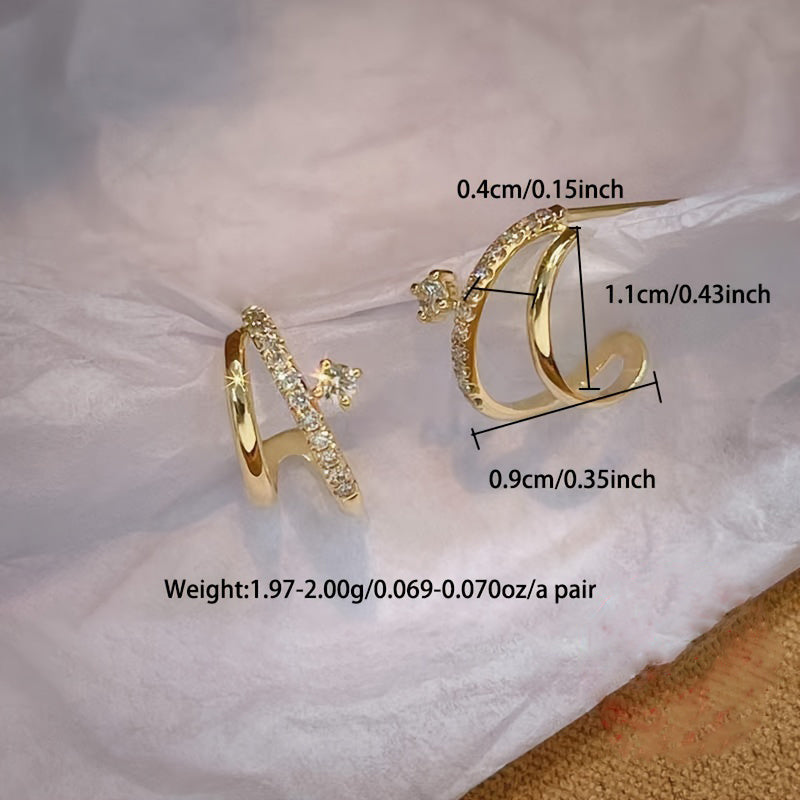 Elegant Double Layer Hoop Earrings