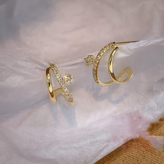 Elegant Double Layer Hoop Earrings