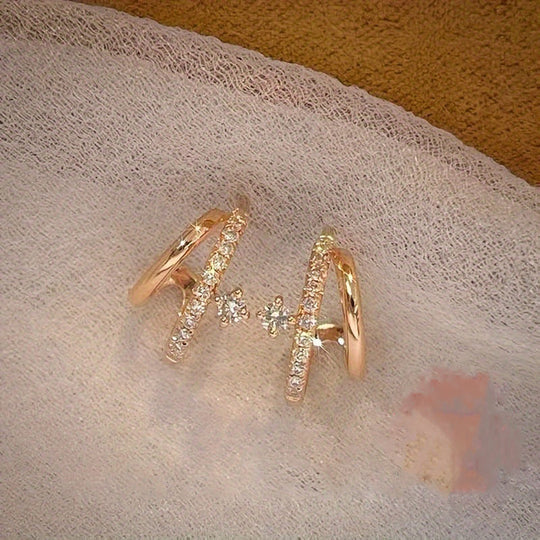 Elegant Double Layer Hoop Earrings