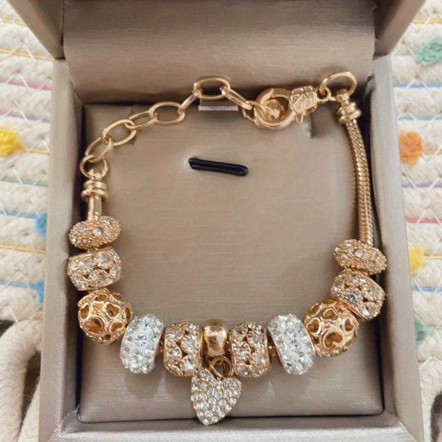 Heart Charm Beaded Bracelet