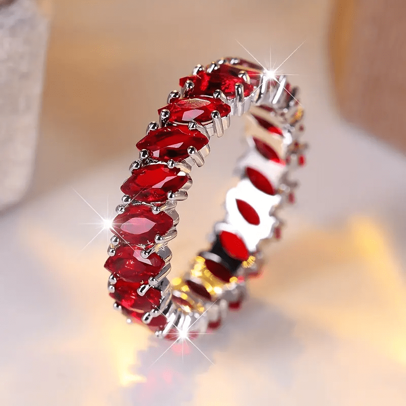 Red Tiger Eye Stone Ring