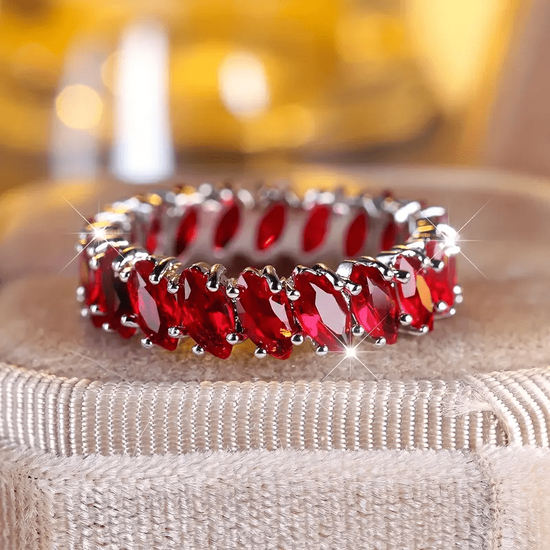 Red Tiger Eye Stone Ring