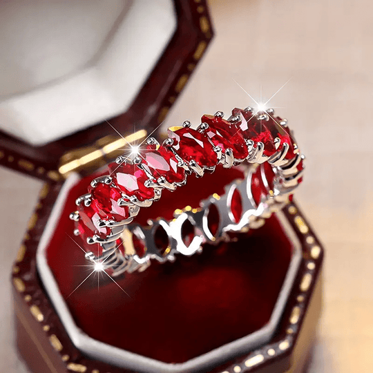 Red Tiger Eye Stone Ring