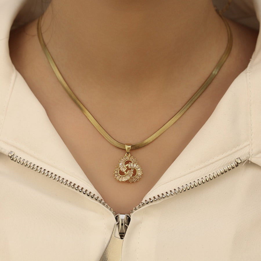 Hollow Circle Cloud Pendant Necklace