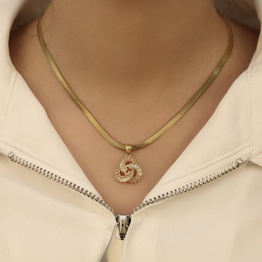 Hollow Circle Cloud Pendant Necklace