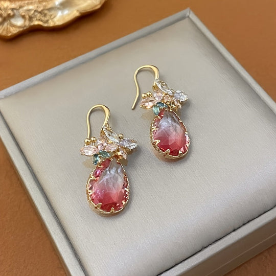 Elegant Butterfly & Water Drop Dangle Earrings