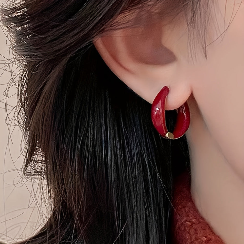 Vintage Elegant Circle Hoop Earrings