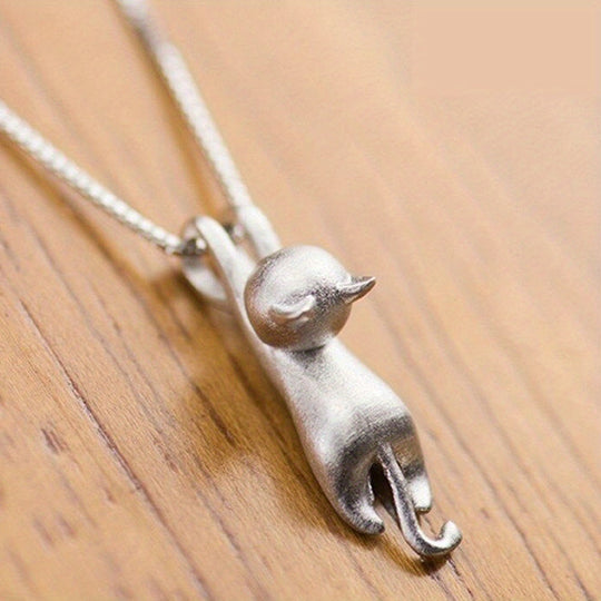Simple Cute Cat Dangle Necklace