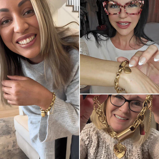 Heartened Chunky Bracelet Gold