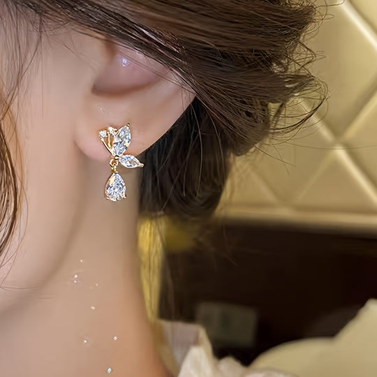 French-Inspired Butterfly Dangle Earrings