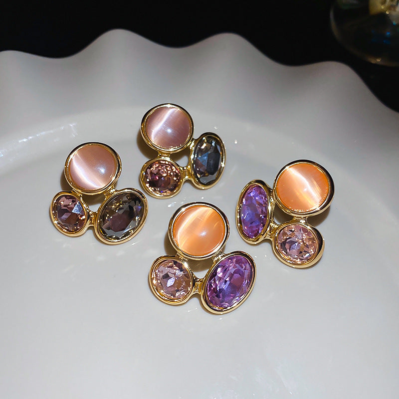 Vintage Style Oval Hollow Earrings