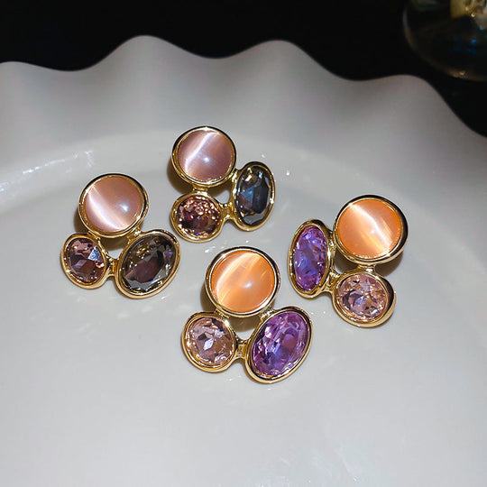 Vintage Style Oval Hollow Earrings
