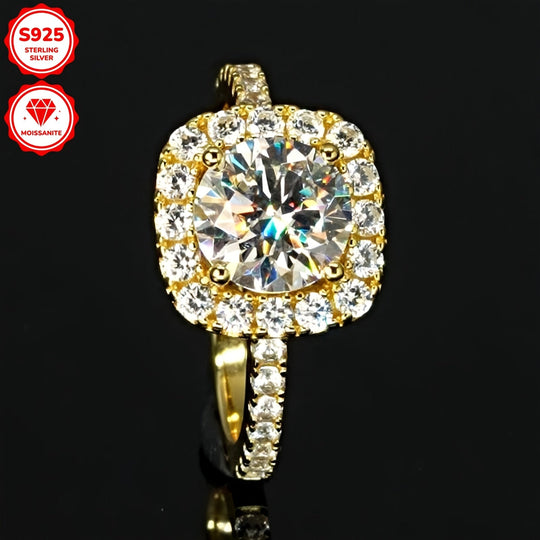 925 Silver Moissanite Engagement Ring