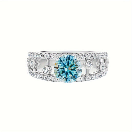 Trendy Moissanite Crown Ring