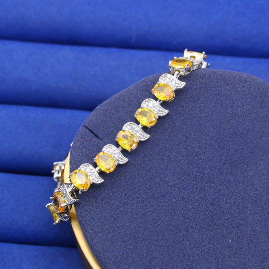 Elegant Yellow Zirconia Tennis Bracelet