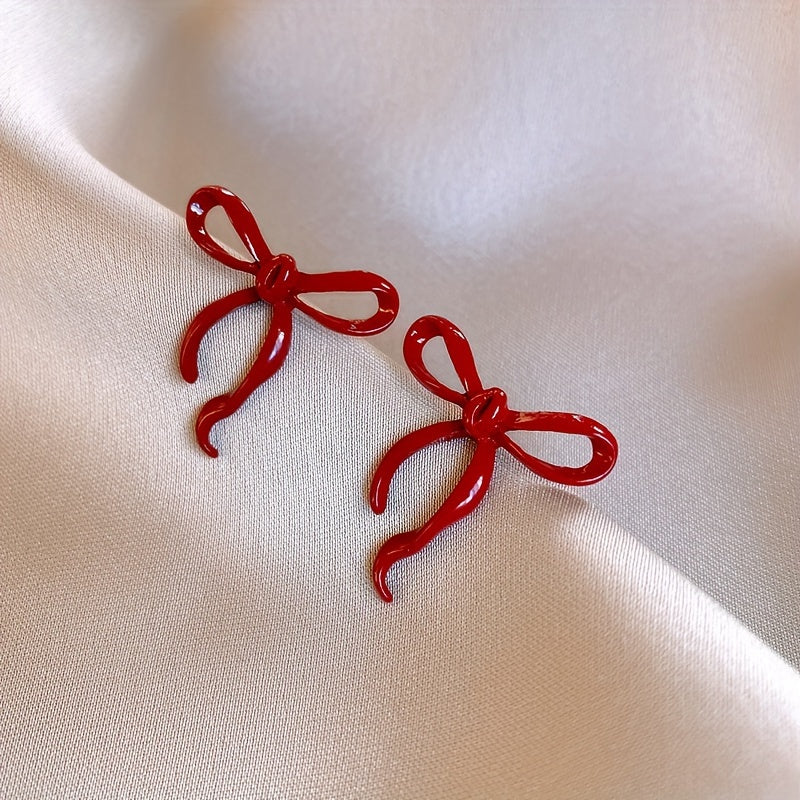 Vintage Bowknot Stud Earrings