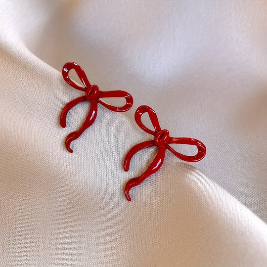 Vintage Bowknot Stud Earrings