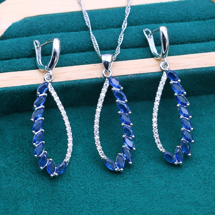 Elegant Synthetic Zirconia Jewelry Set