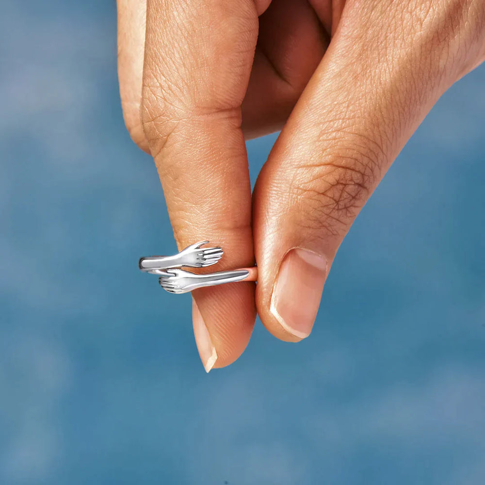 Sterling Silver Hug Ring