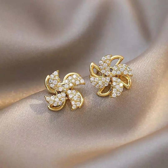 Rotating Windmill Stud Earrings
