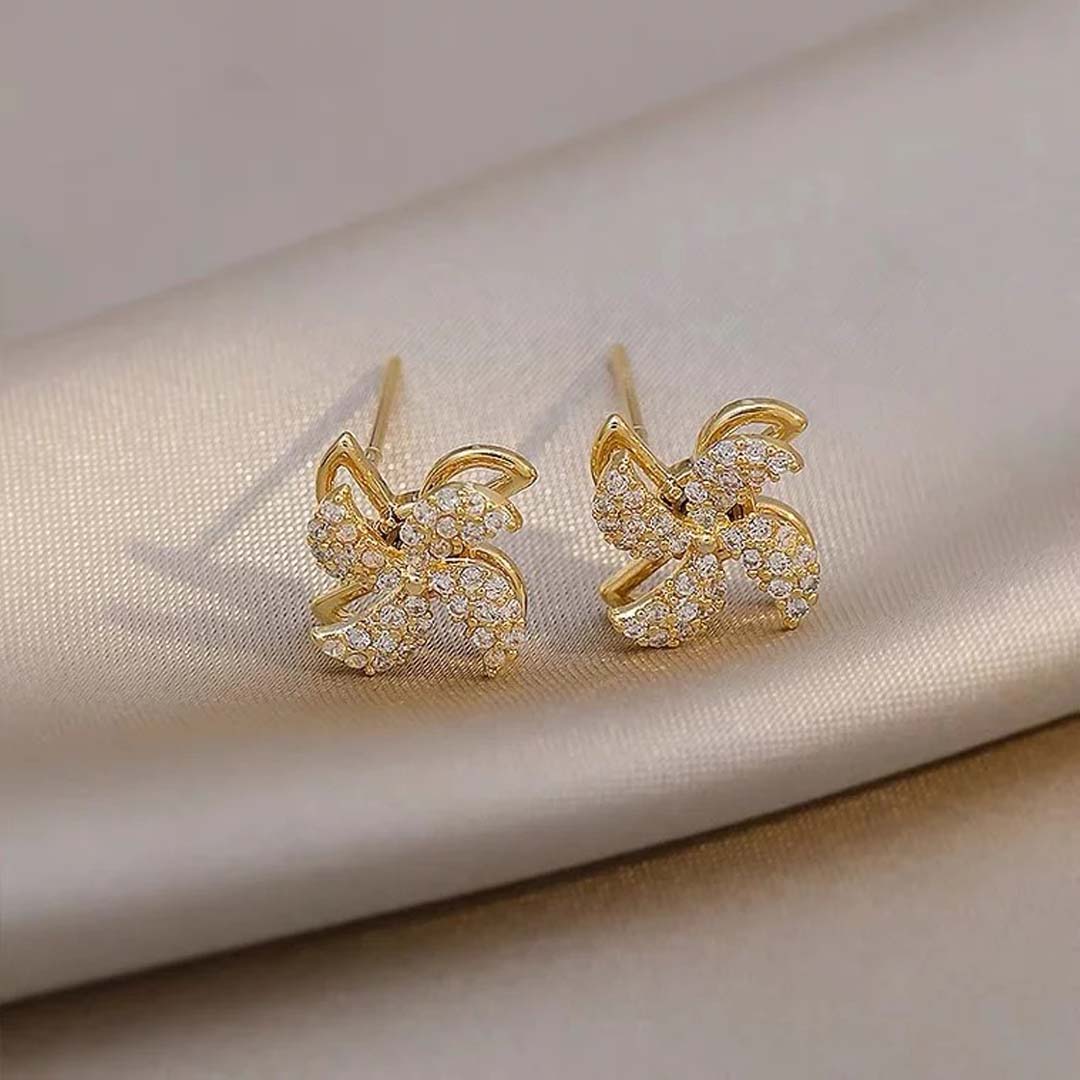 Rotating Windmill Stud Earrings