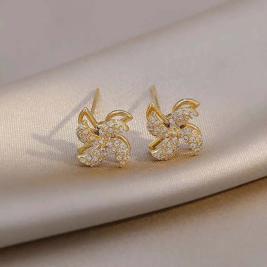 Rotating Windmill Stud Earrings