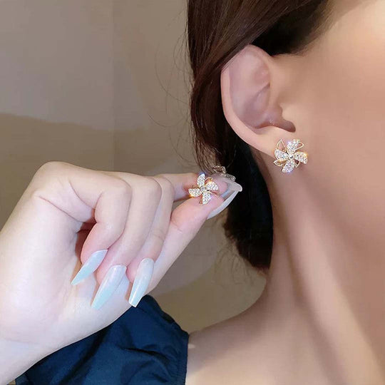Rotating Windmill Stud Earrings