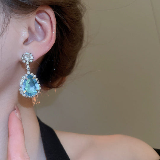 Luxury Rhinestone Teardrop Earrings
