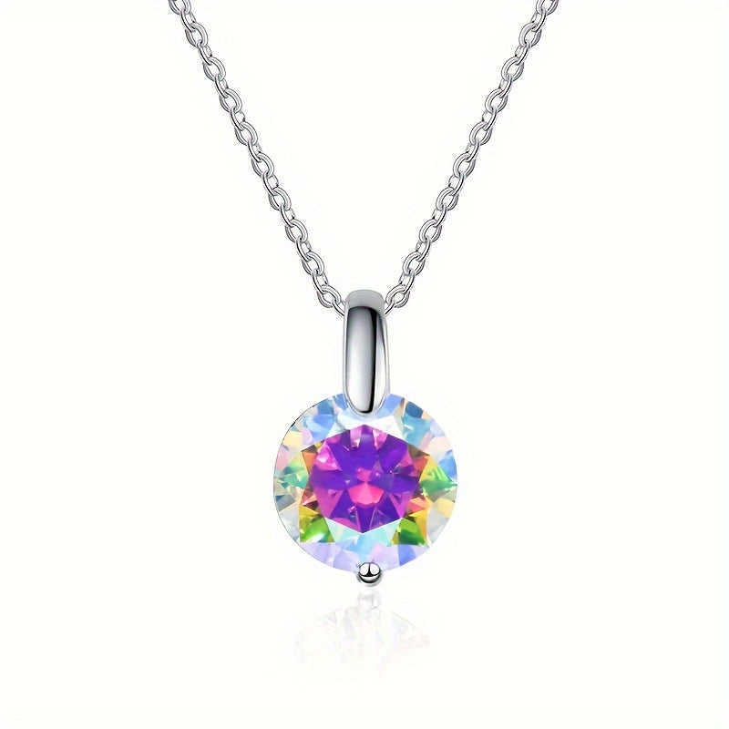 Elegant Multi-Color Moissanite Necklace