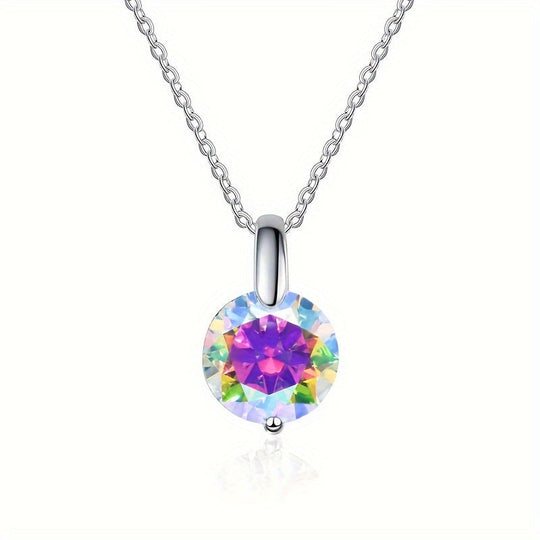 Elegant Multi-Color Moissanite Necklace