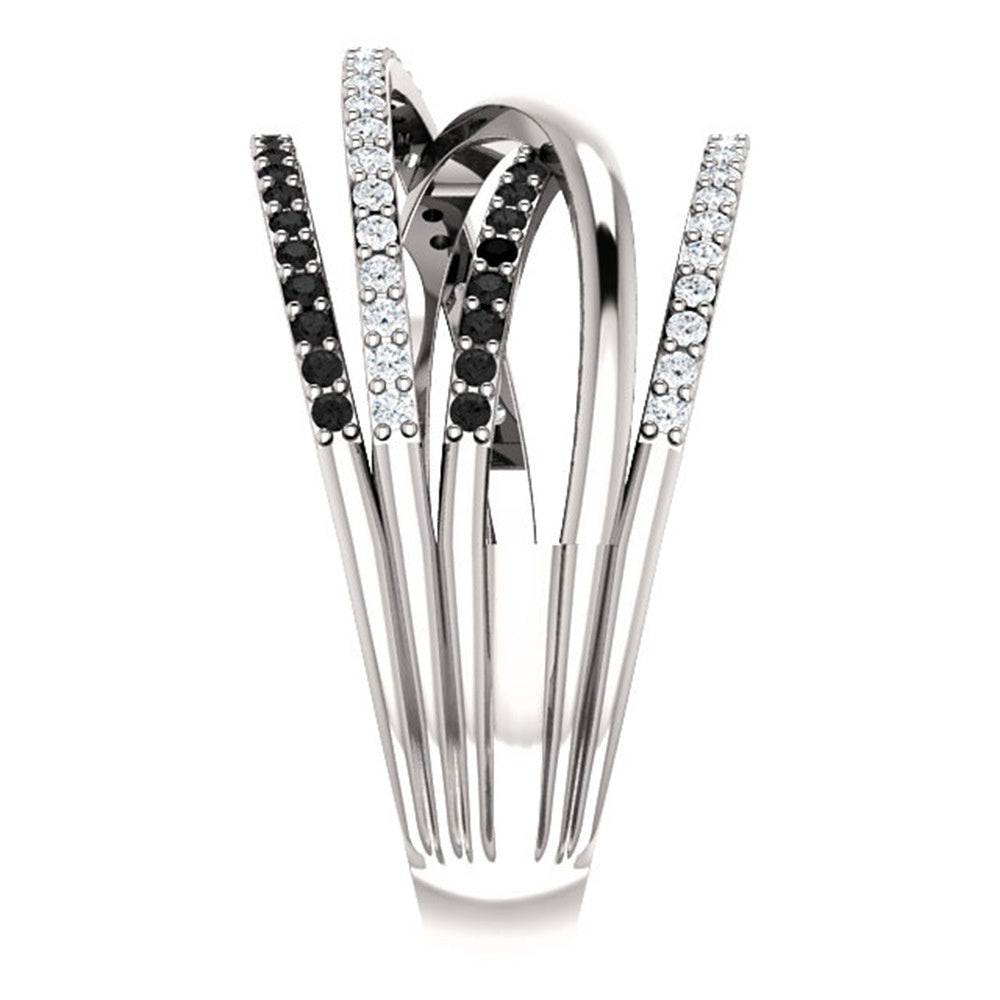 Black & White Zirconia Ring