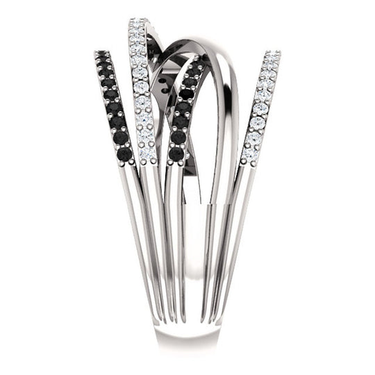 Black & White Zirconia Ring