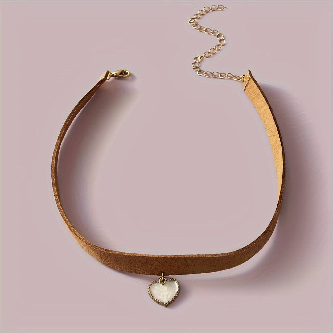 Minimalist Heart Pendant Choker