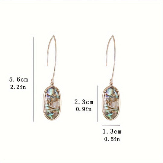 Abalone Shell Drop Earrings