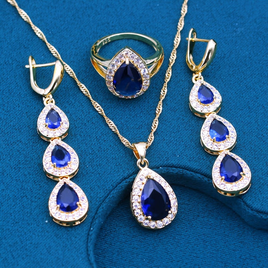 Elegant Vintage Water Drop Style Jewelry Set
