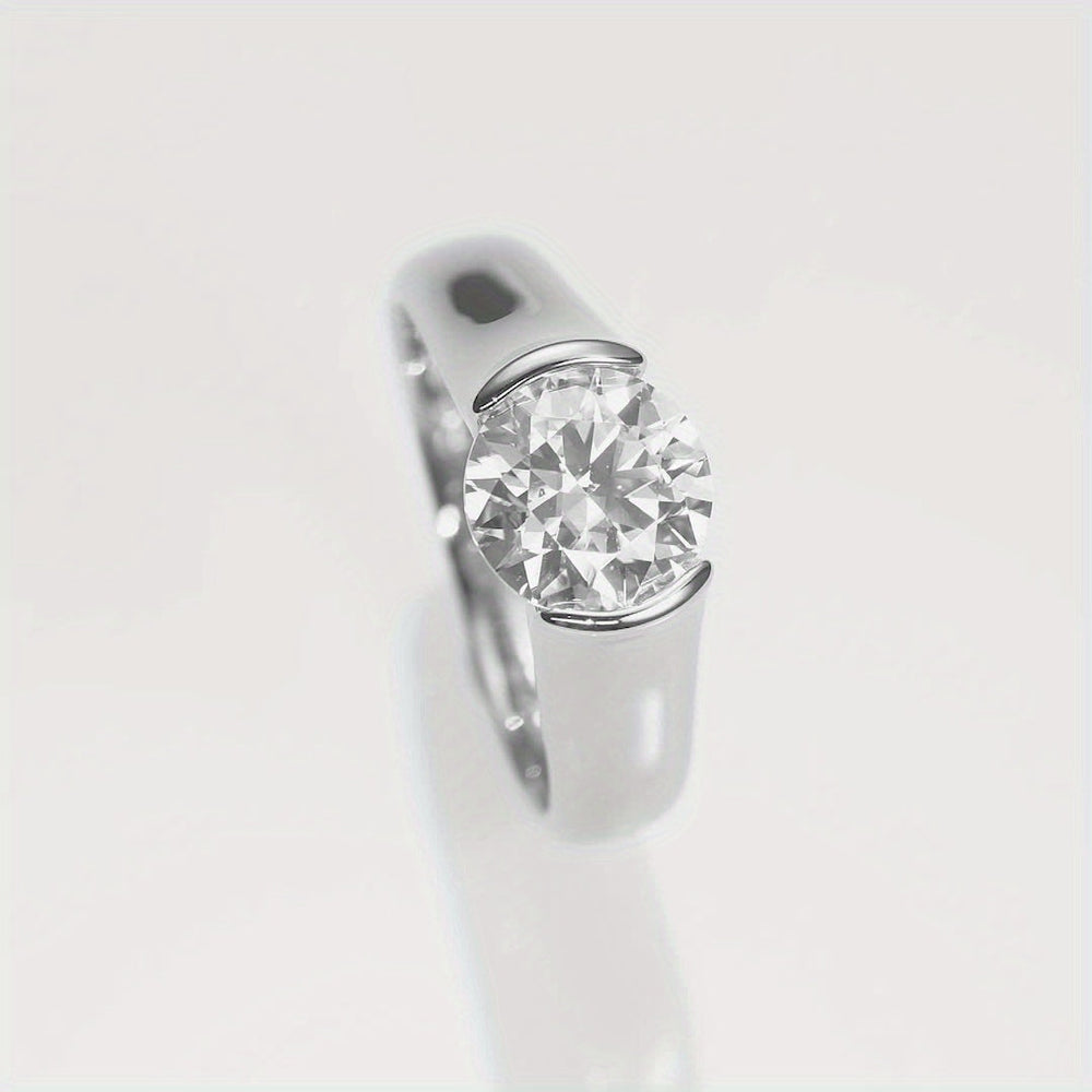 Classic Elegant Moissanite Engagement Ring