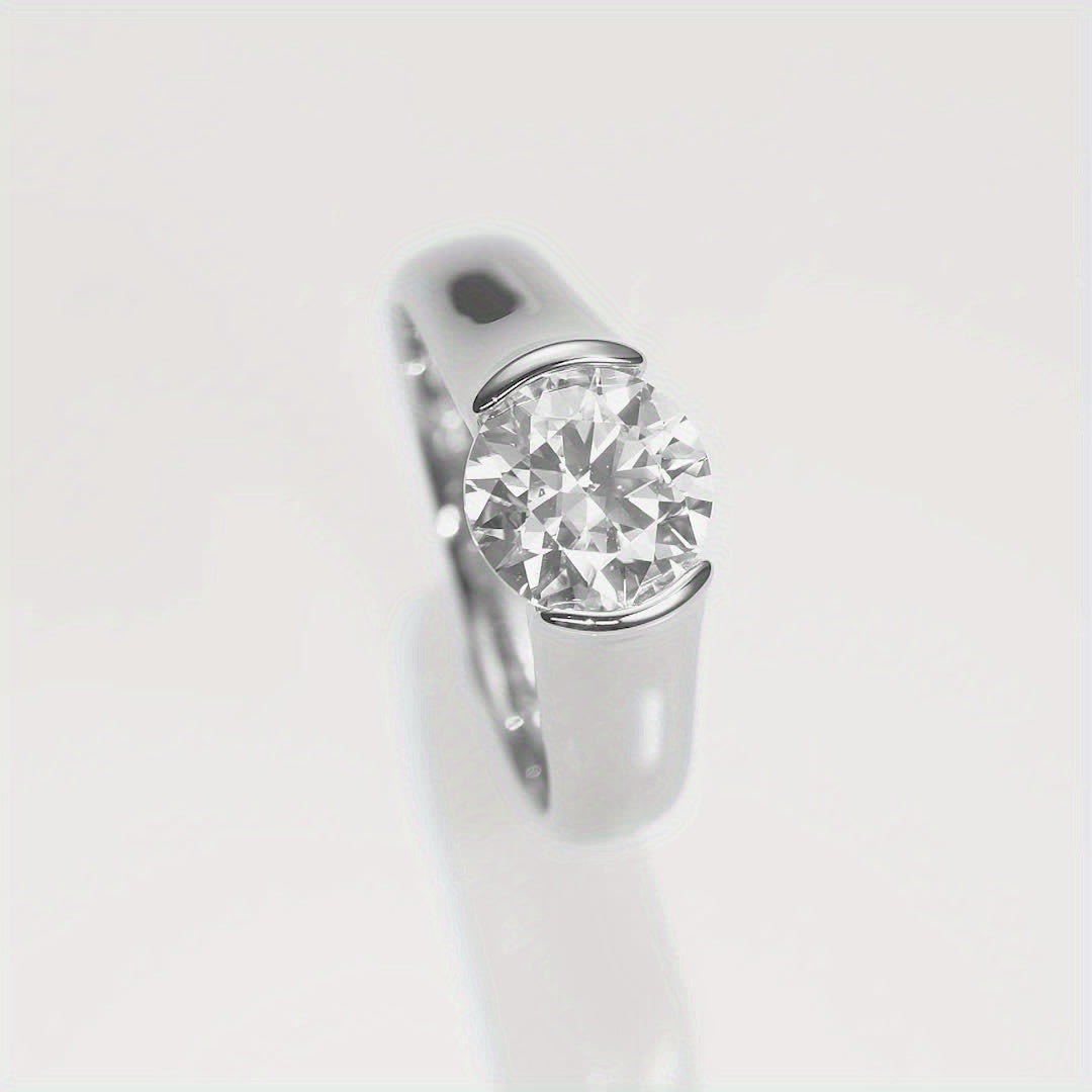 Classic Elegant Moissanite Engagement Ring