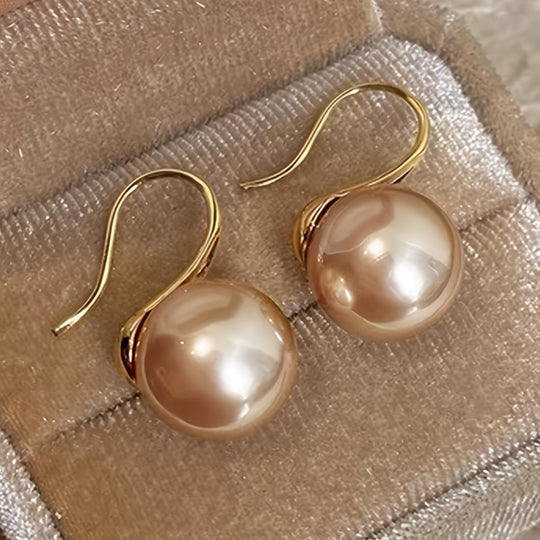 Exquisite Faux Pearl Copper Earrings