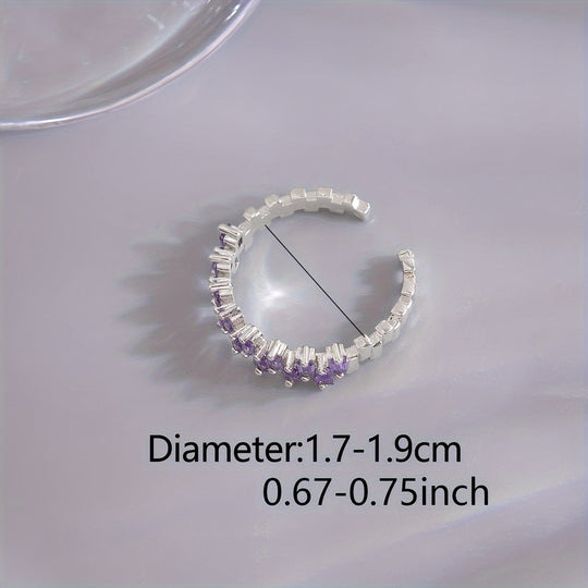 Elegant Purple Cubic Zirconia Ring