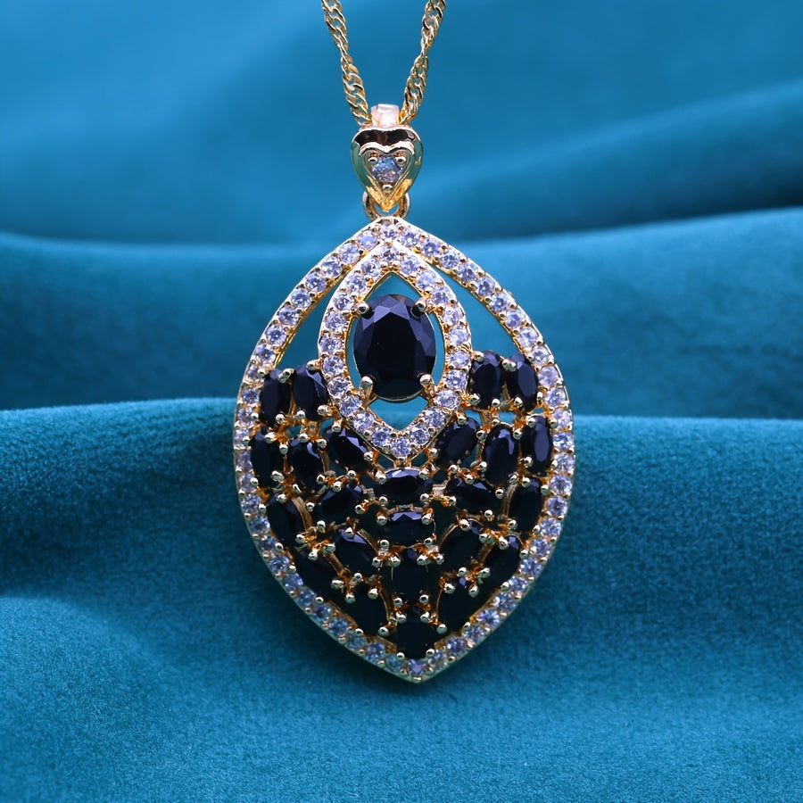 Elegant Multicolor Cubic Zirconia Pendant Necklace