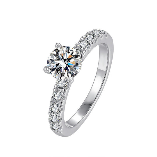 Moissanite Elegant Engagement Ring