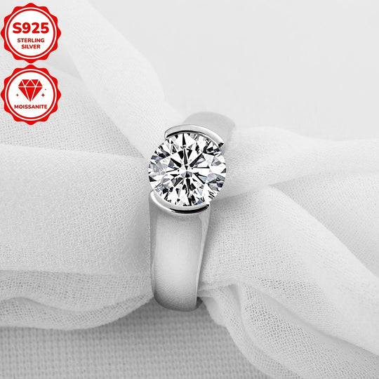 Classic Elegant Moissanite Engagement Ring