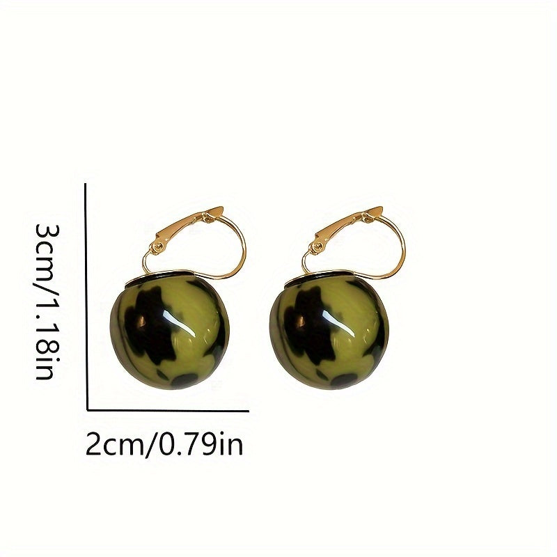 Vintage Resin Dangle Earrings