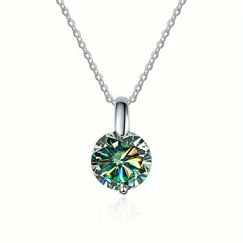 Elegant Multi-Color Moissanite Necklace
