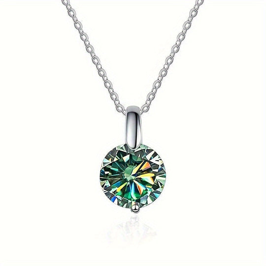 Elegant Multi-Color Moissanite Necklace