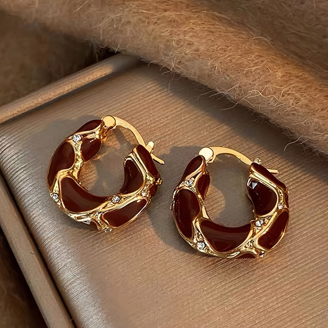 Vintage Elegant Style Hoop Earrings