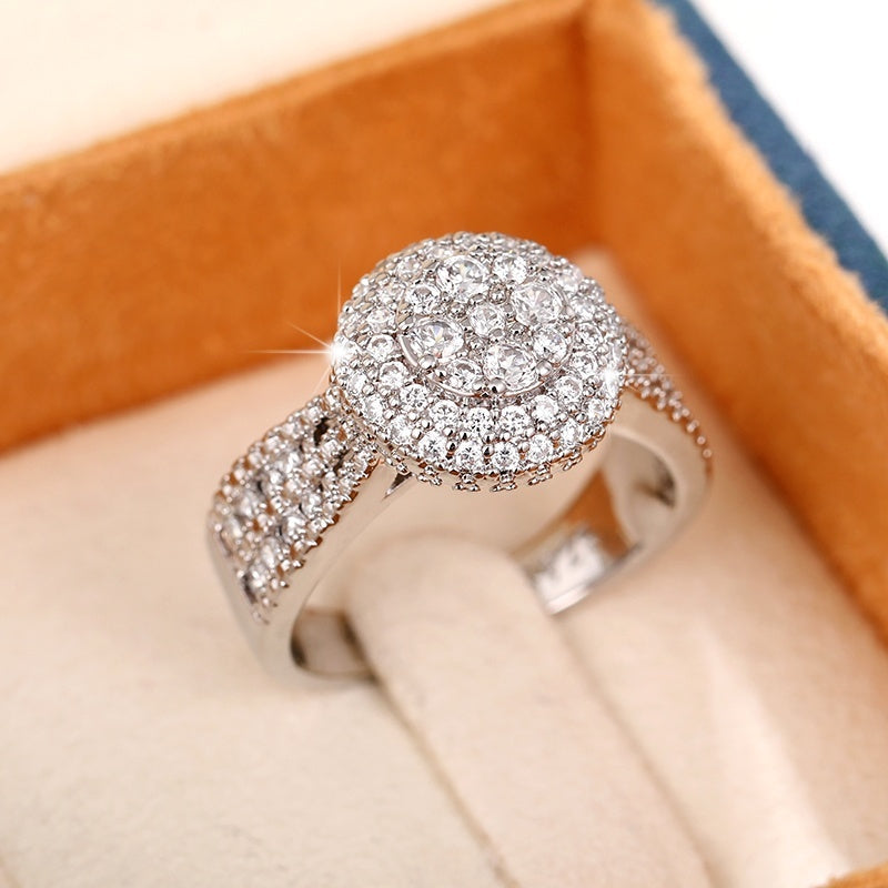 Luxurious Micro Pave Zirconia Ring