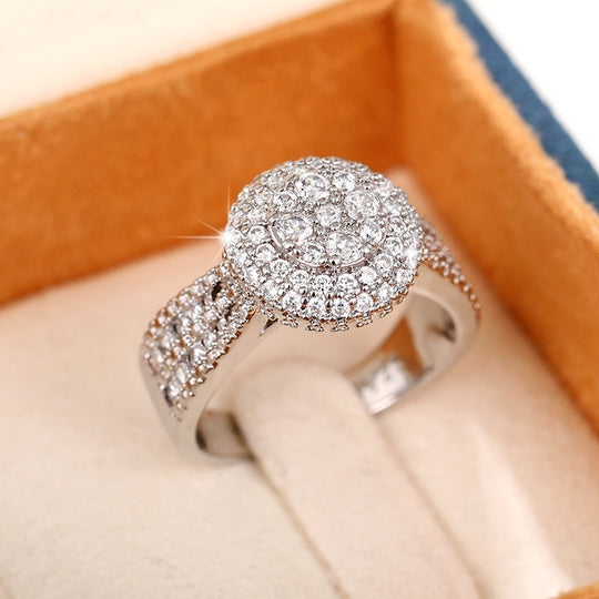 Luxurious Micro Pave Zirconia Ring