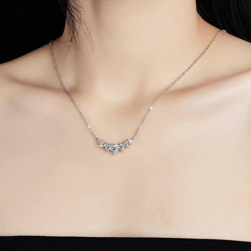Gold-Plated Moissanite Pendant Necklace